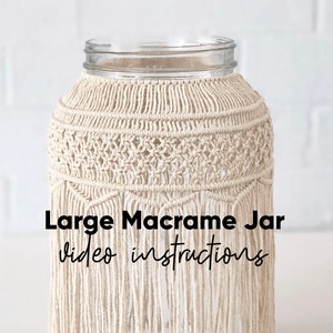 Video Tutorial Large Macrame Jar Pattern image 1