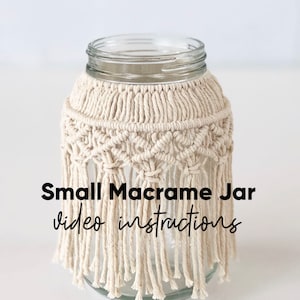 Video Tutorial Small Macrame Jar Pattern