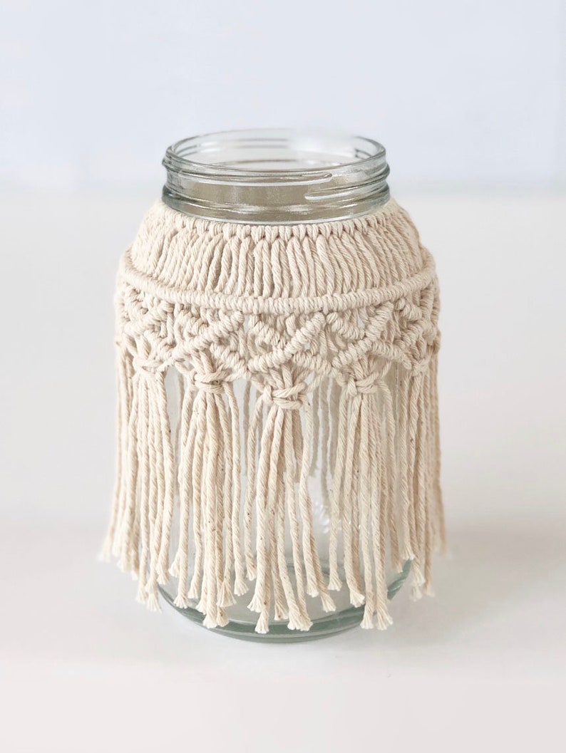 Video Tutorial Small Macrame Jar Pattern Etsy