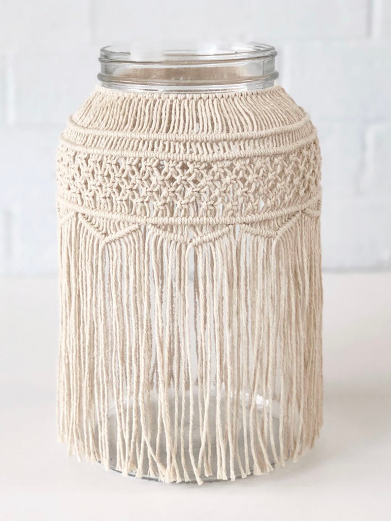 Video Tutorial Large Macrame Jar Pattern image 2