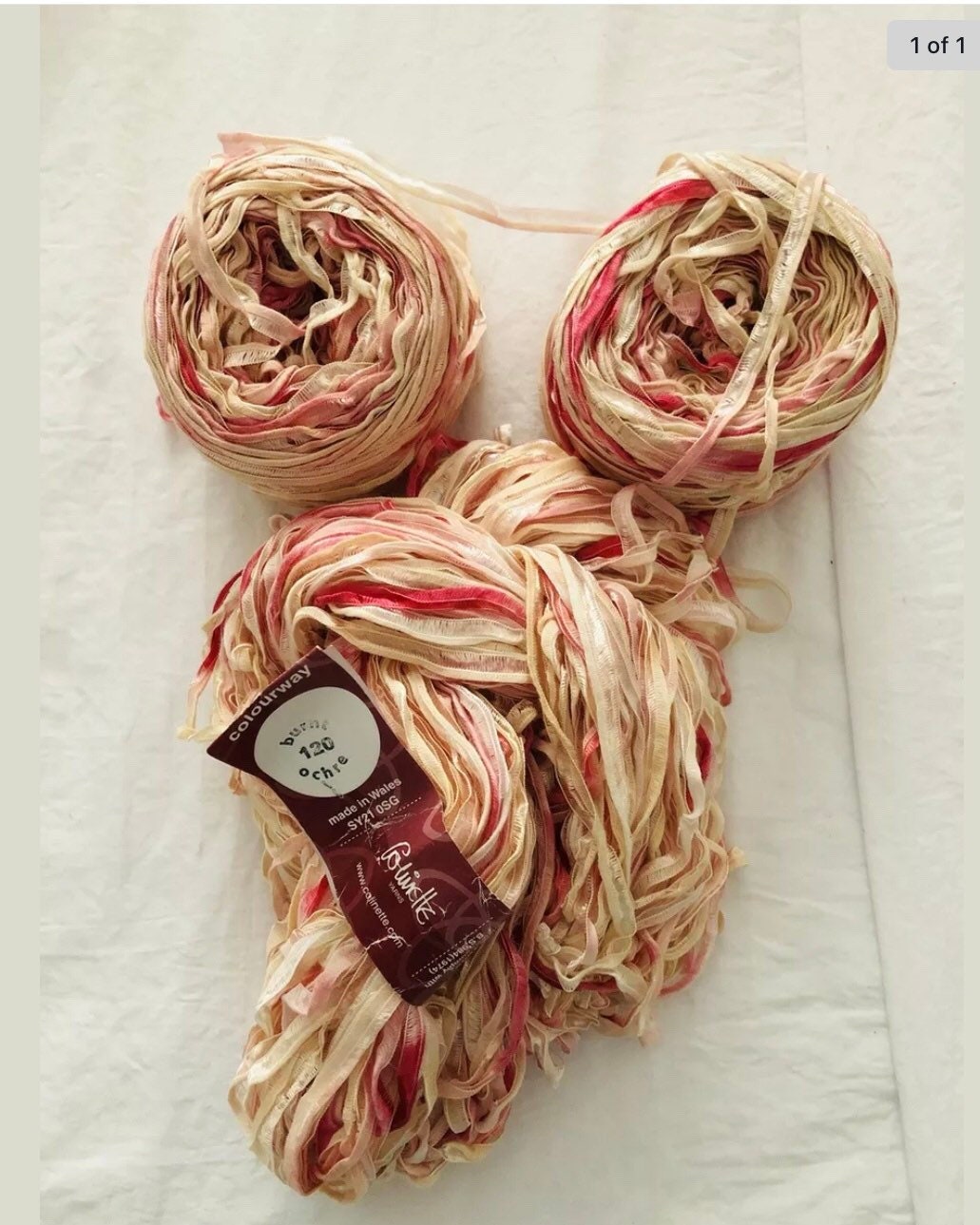 Giotto rare/hand dyed ribbon yarn Ochre Etsy