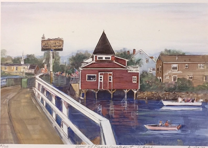 Kennebunkport in Summer, wall art of beautiful coastal town in Maine, Mothers Day gift by Marilyn Davis, 11x14 matted print. image 3