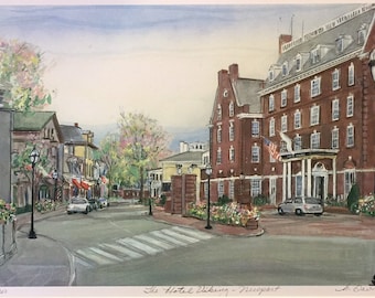 Hotel Viking, Newport Rhode Island, historic Bellevue Avenue wall art, great Father’s Day gift!