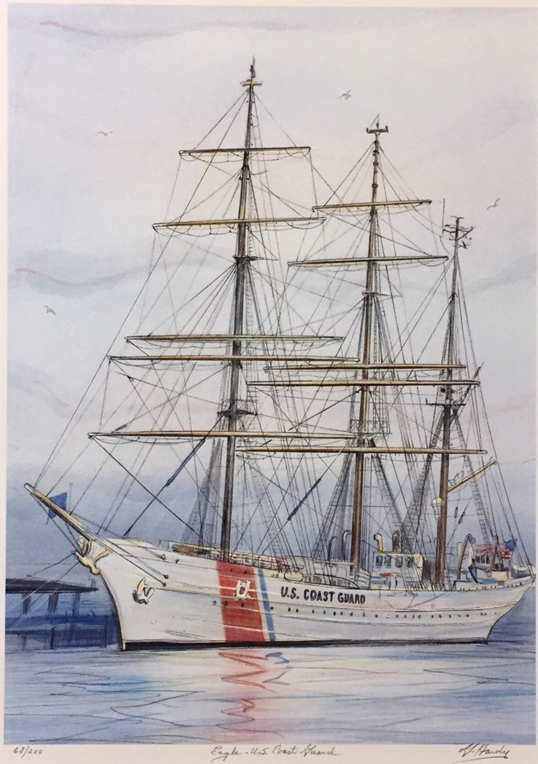 The Eagle, Coast Guard, America's Tall 295 Barque Used