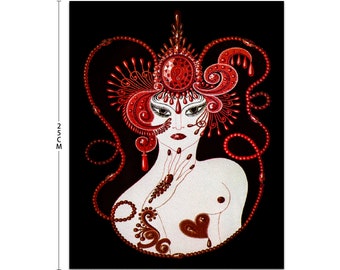 Stunning Erte-Inspired Canvas Print - Art Deco Beauty (Choose Your Size!).