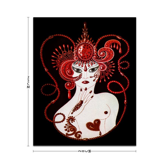 Erte in Your Home. Immerse yourself in a world of glamour and beauty with this captivating canvas. Add a touch of Art Deco to your home