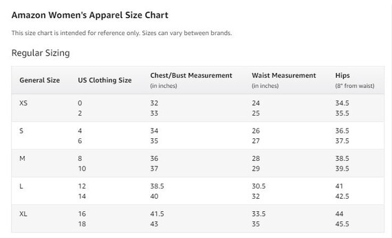 Sag Harbor Size Chart