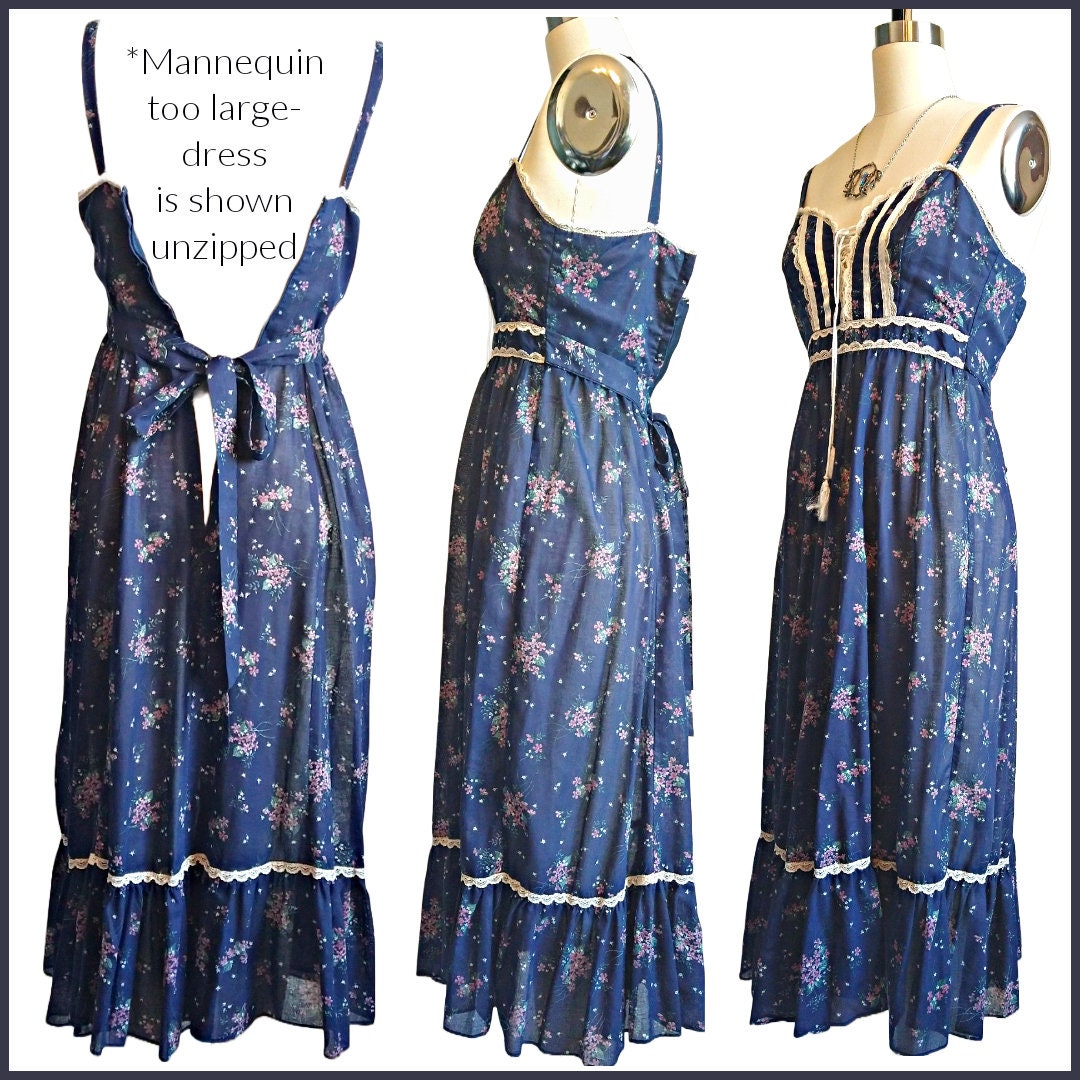 Vintage Gunne Sax Jessica Mcclintock 1970s Gold Tag Cottage Prairie ...