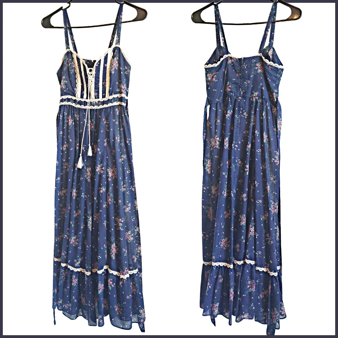 Vintage Gunne Sax Jessica Mcclintock 1970s Gold Tag Cottage Prairie ...