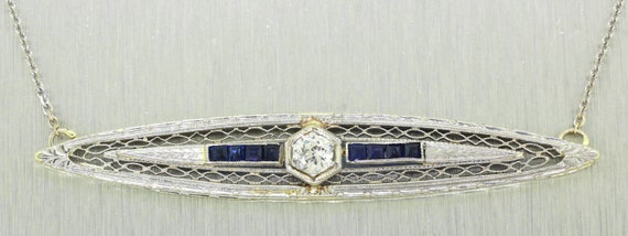 1920s Antique Art Deco 14k Gold 0.25ct Diamond & … - image 2