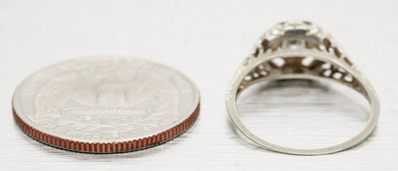 Antique Art Deco 0.20ct Diamond Solitaire Ring - … - image 6