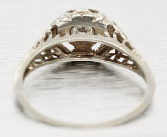 Antique Art Deco 0.20ct Diamond Solitaire Ring - … - image 5