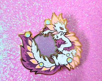 Mizutsune Hard Enamel Pin with Transparent Bubble