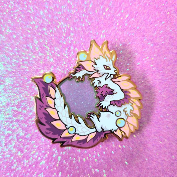 Mizutsune Hard Enamel Pin with Transparent Bubble