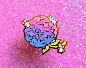 Hydrangea Buns Pin