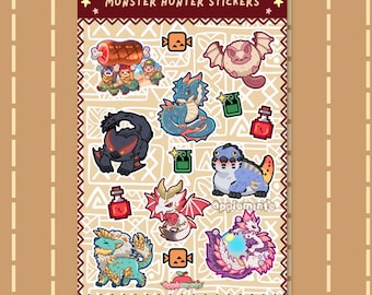 Monster Hunter Sticker Sheet