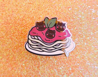 Spaghetti and Meowtballs Pin