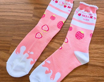Strawberry Milk Socks