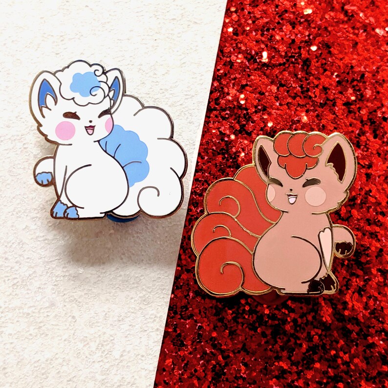 Fluffy Fox Pin