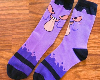 Gengar Socks: Stretchy & Durable - US Women's 7-10, Men's 5-8