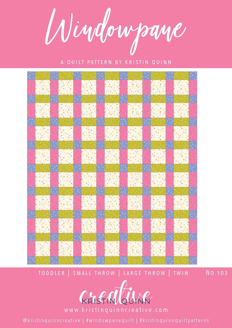 Windowpane Plaid Quilt Pattern: Beginner-friendly, Toddler to Twin ...