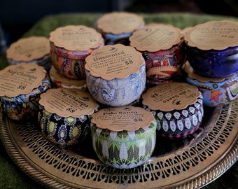Mini Wood Wick Candle Tin: Beeswax or Soy Wax, Travel Size