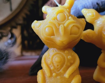 Alien Baby Star Handmade Beeswax Candle