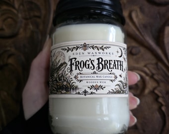 Petrichor, Green Moss & Rain Scented Wood Wick Beeswax Blend Candle • Frog’s Breath