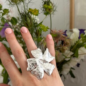 Sterling Silver Ipomoea Flower Ring