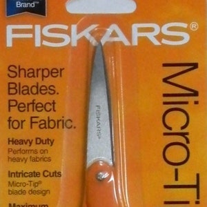 Fiskars 12-74907097J 5" Micro-tip Heavy Duty Scissors Stainless Steel Blades