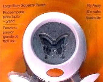 Fiskars 100130 BUTTERFLY Fly Away Easy Squeeze Paper Punch 1.5" LARGE