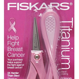 Fiskars 111102-1001 Titanium 5" Scissors & Ribbon Curler/Giftwrap Cutter