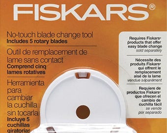 Fiskars 197890-1001 45MM Titanium No-Touch Rotary Blade Change Replacement Tool 5-Pack