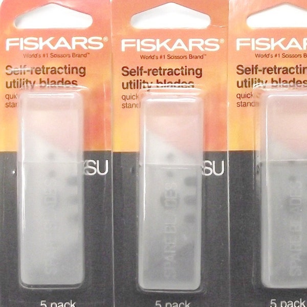 Fiskars 144780 Self Retracting Utility Blades 5-5packs