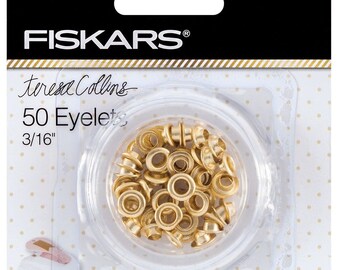 3//16 FISKARS Tag Maker 3//16in Silver Eyelets 50 Pack