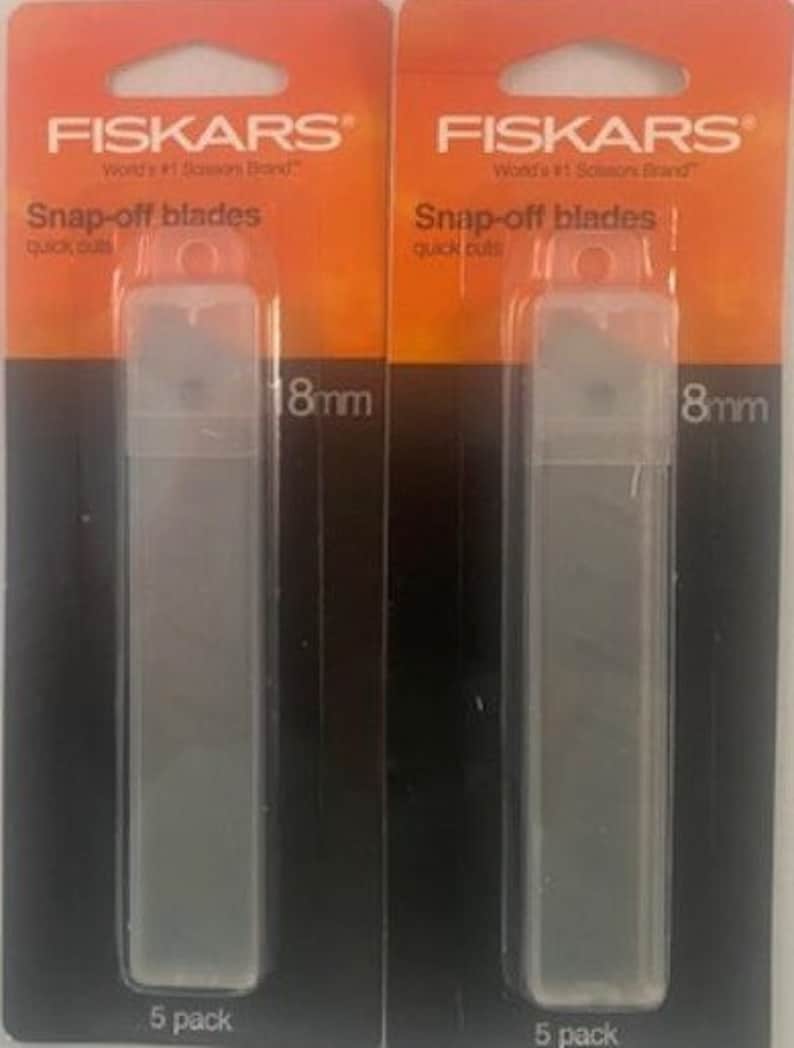 Fiskars 144770-1001 18mm Snap-Off Utility Blade, 2 5 Packs image 1