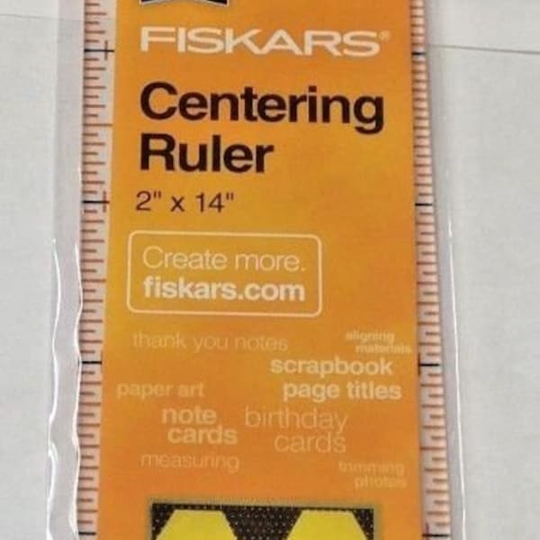 Fiskars 187220-1003 2" x 14" Acrylic Centering Ruler