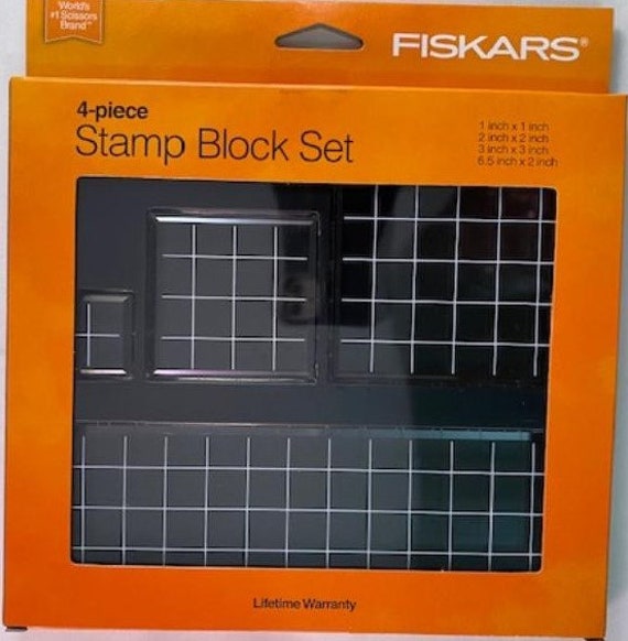 Fiskars 01000068J Clear Stamp Block Set 4 Piece Etsy