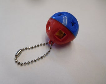 New Vintage Keychain Mini Tupperware Shape Sorter Ball Key chain NICE