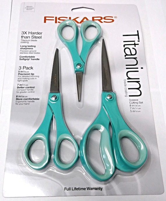 Fiskars Cuts + More Titanium All Purpose Scissors w/ Sharpener and Take  Apart Knife