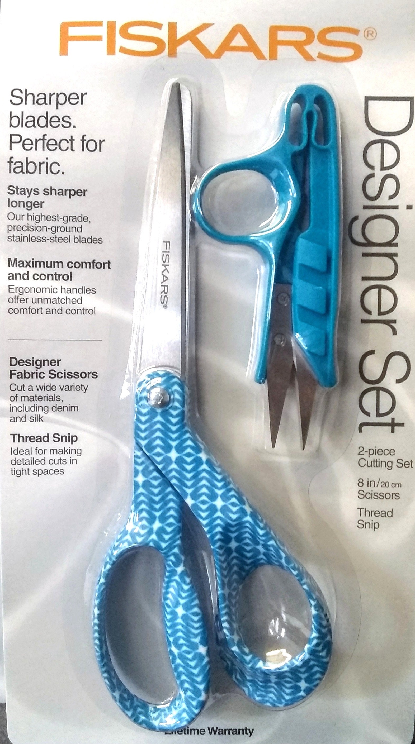 Fiskars 8 Inch Scissor and Thread Snip Designer Set (Floral)