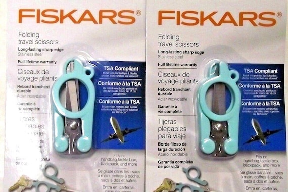 Fiskars 195160-1006 Folding Travel Scissors TSA Approved 2pc