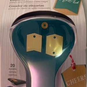 Pink Fiskars Teresa Collins Banner Tag Maker with Eyelet Setter New