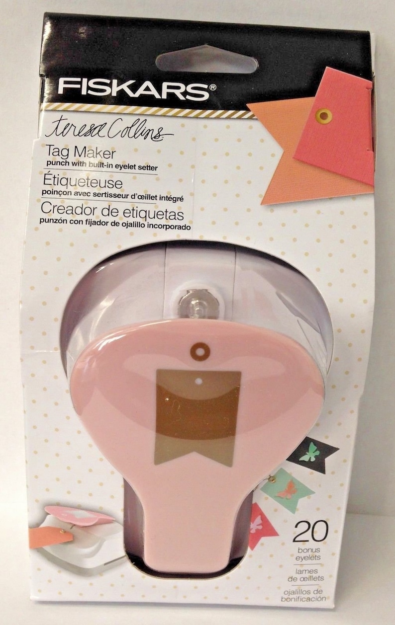Fiskars 177060 1001 Teresa Collins Banner Tag Maker Punch With Etsy