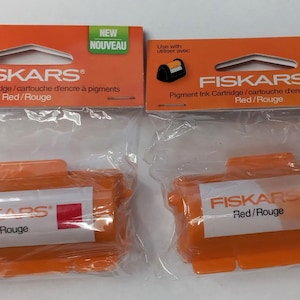 Fiskars 01-005577 Continuous Stamp Wheel Cartridge Red Pigment Ink Cartridge 2pcs
