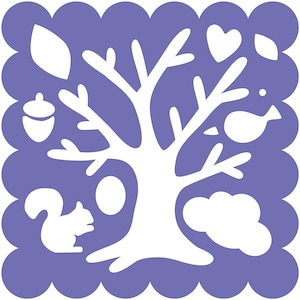 Fiskars 01-005267 12&quot; x 12&quot; Woodland Tree Shape Template