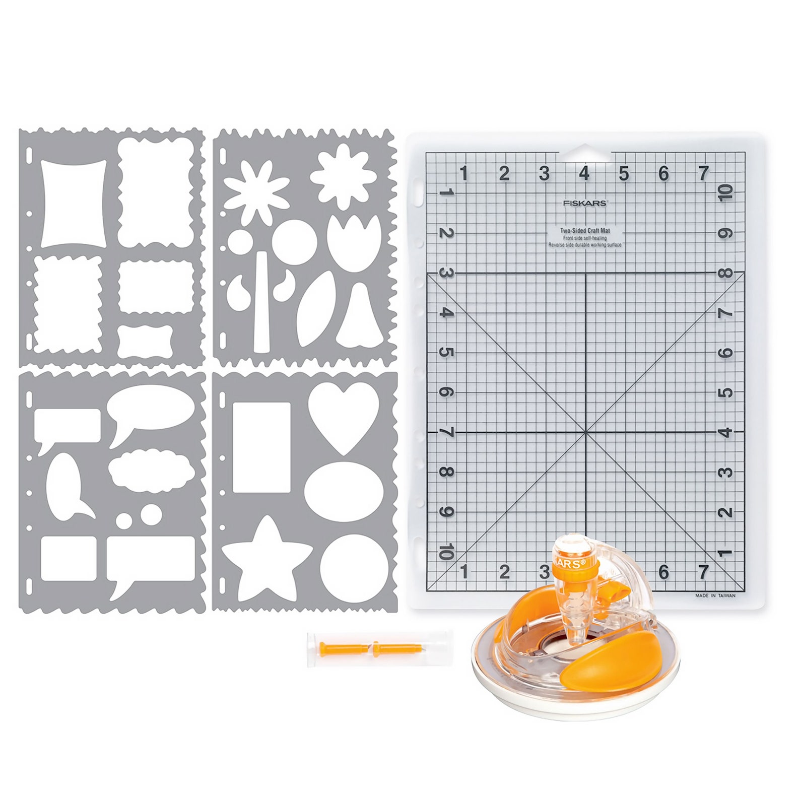 Fiskars 1480201001 7 Piece Basic Shapes Ultra Shapexpress Starter Set