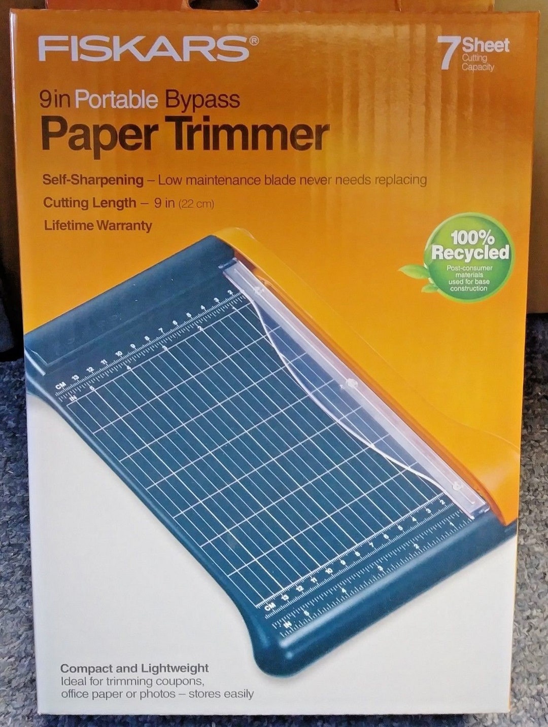 Fiskars 01005451 9 Portable Bypass Paper Trimmer 7 Sheet Self Sharpening Etsy