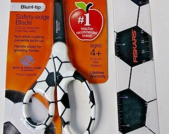 Fiskars 134162-1001 5 Kids Scissors Blunt-tip MVP Nonstick, Orange