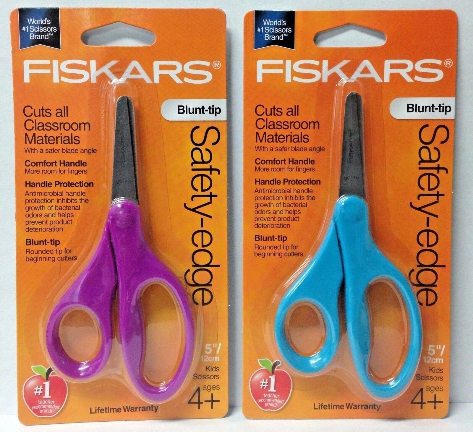 Fiskars 94307097J Kids 5 Classic Pointed Tip Scissors (Assorted Colors) 2  Packs